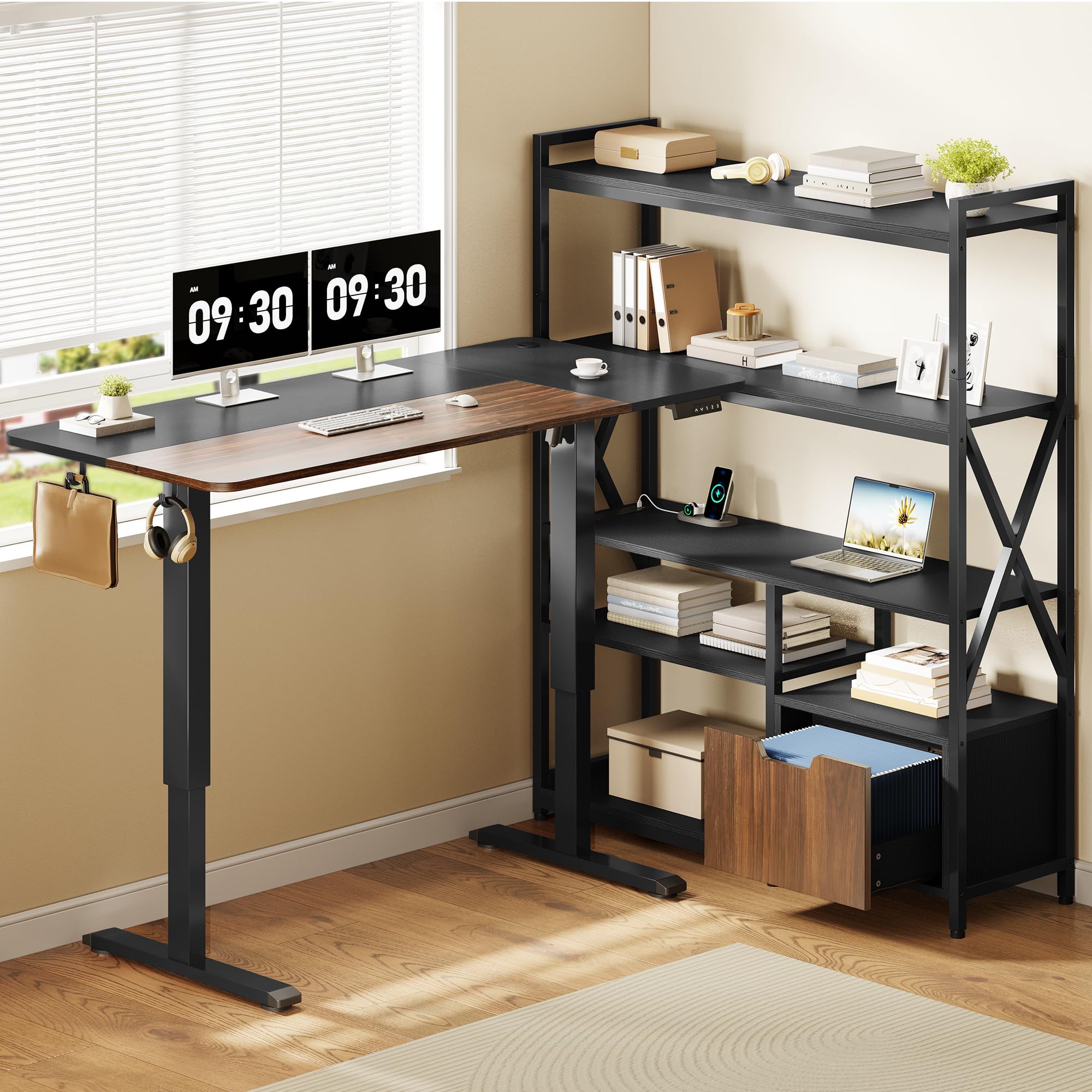 エルムンドページ イス Amazon.com: Homiflex 77.8 Inches L Shaped Standing Desk Corner